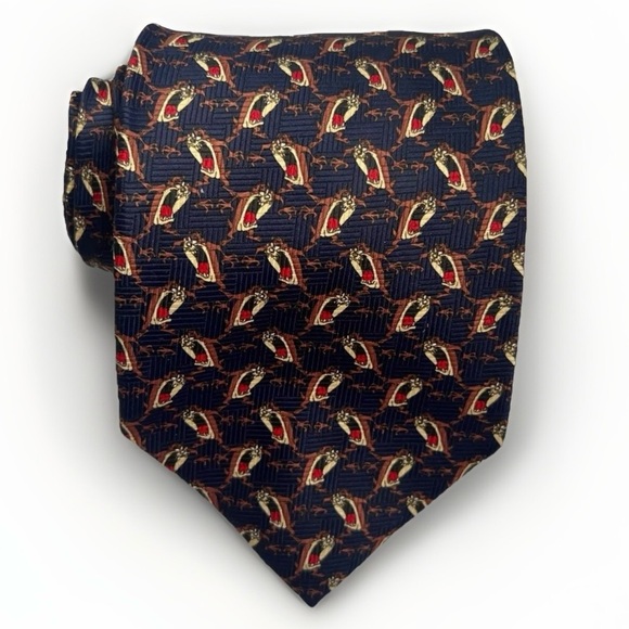Warner Bros. Other - Looney Tunes Taz Cartoon Men’s Tie‎ Blue Novelty Business Casual Retro Necktie